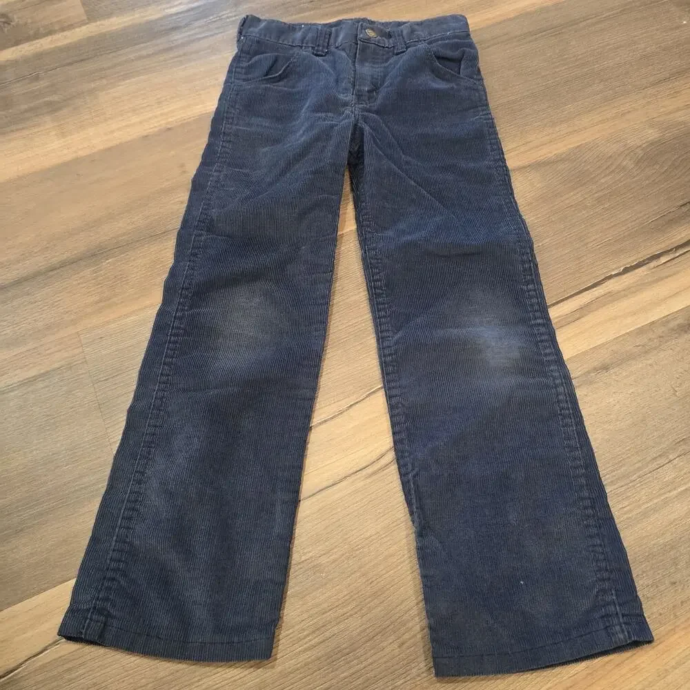 Vintage Wrangler Kids Girls Boys Navy Blue Corduroy Jeans Pants‎ Size 6X